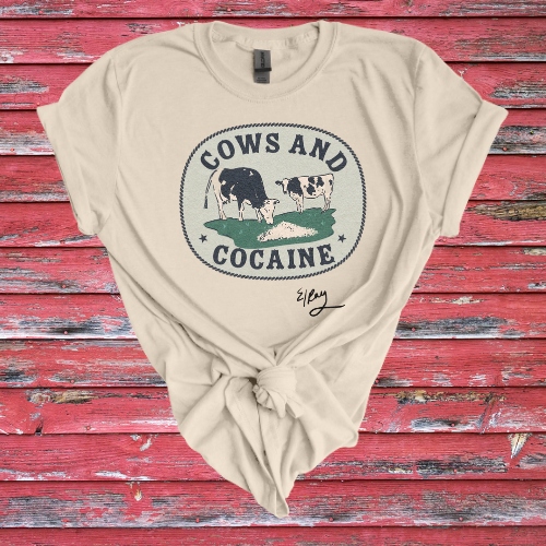 Camiseta de vacas y cocaína