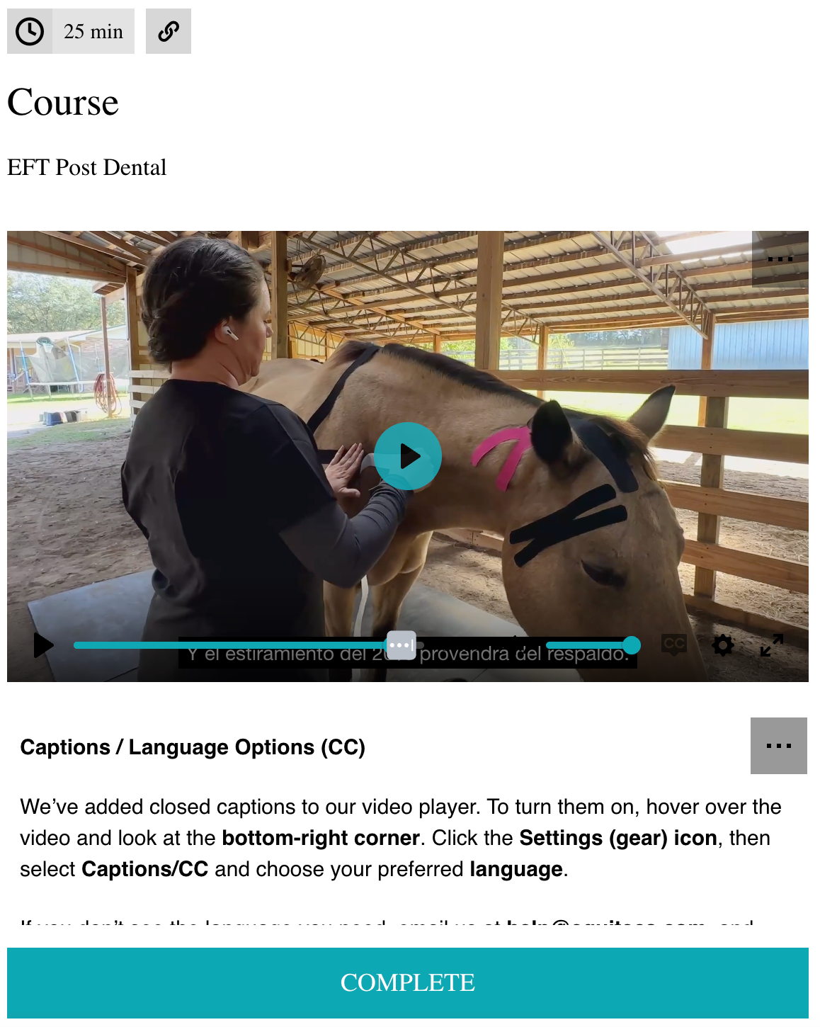 EFT Post Dental Support