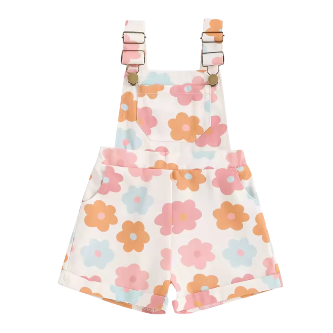 Cartoon Floral Overalls