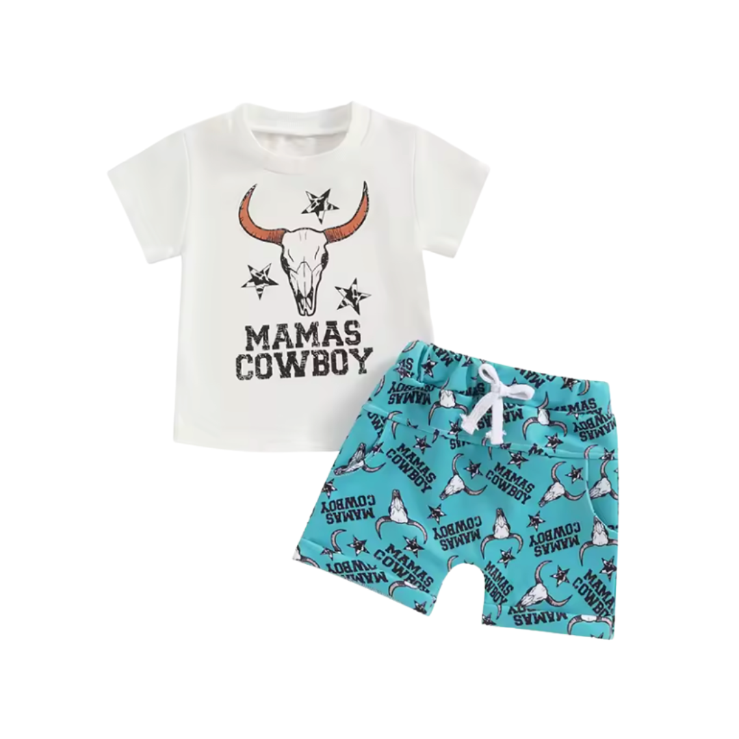 Mama's Cowboy Short Set