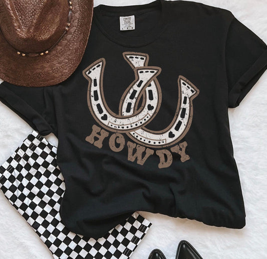 Comfort Colors Howdy Horseshoe Graphic Tee